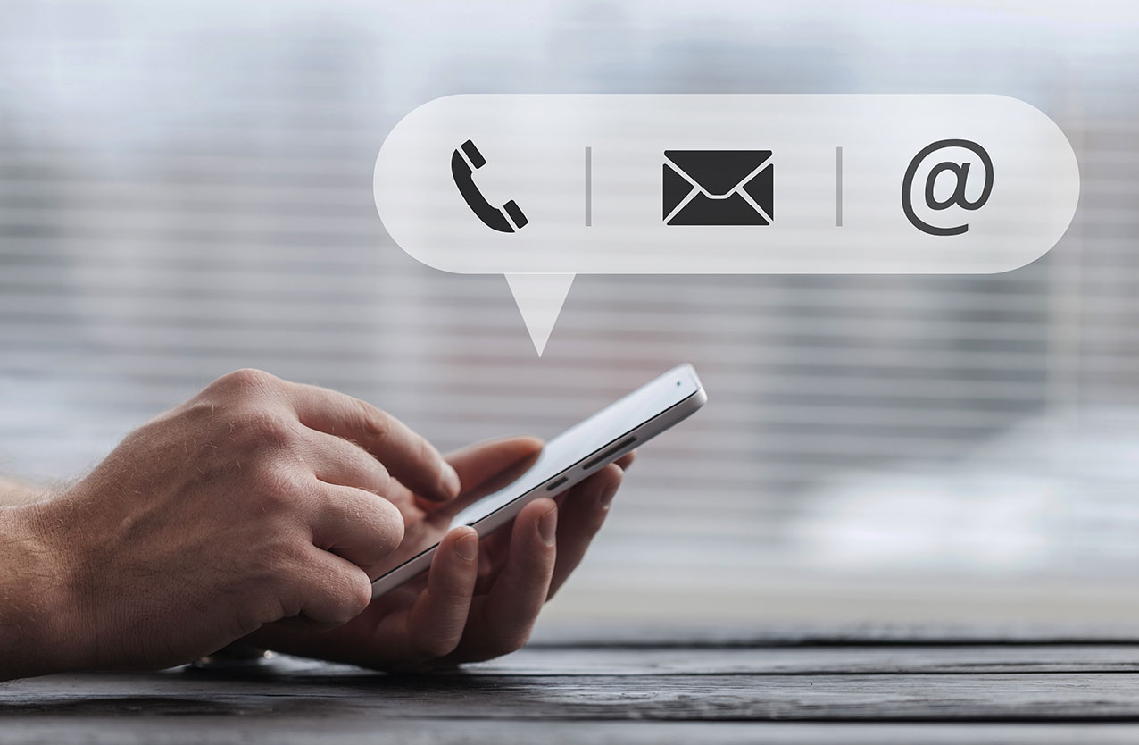 Image indicating methods of getting in touch with Helping Hand- Phone/Mobile Number, Email and Address